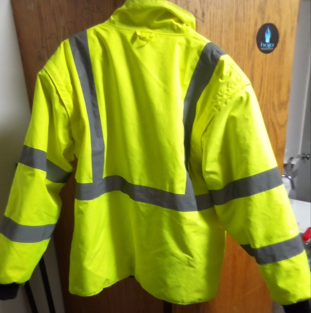 High Visibility Yellow Jacket with Reflective Stripes